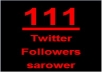 I will add More Than 111+ Followers on Your Twitter Account in Maximum 48 Hours 