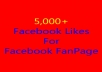 Give You 5000+ Real FACEBOOK Likes(Facebook FanPage) Without Admin access