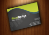 create you a double sided creative and attractive business cards