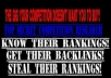 do SECRET research on your websites competitors and give you their highest pr backlinks