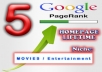 place a lifetime homepage PR5 dofollow backlink