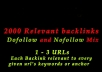 I will create 2000 relevant backlinks dofollow and nofollow mix
