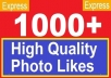give 1000 High quality facebook likes, facebook Fanpage/PHOTO/Status/Video likes!!@@