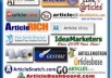 submit your article content by HAND manually to top PR7-PR2 with Dofollow 50 Article directories