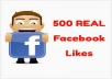 Will Give You 500+ Real & Active Facebook Likes