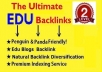 will manually Create 20 Most Powerful CONTEXTual EDU Backlinks Panda and Penguin Friendly + Ping all Urls for Indexing !!@@