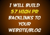 create 57 HIGH PR Backlinks to your website or blog