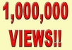 give you guaranteed 1 million 1000,000+ ( 1000k) youtube views to your video