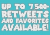 Get 7500 Retweets + favorites within 48 hours
