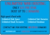 provide you Unlimited Web Hosting For 1 Year Unlimited Space