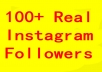 Give you 100+ Real Instagram followers 