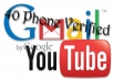 will get you 30 PVA gmail (YouTube) USA phone verified accounts