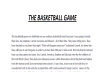 Creative busketball game