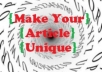 I will provide 10 quality spintax articles 80 to 90 unique on any topic copyscape passed