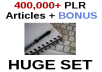 400,000+ PLR articles + BONUS (PLR Ebooks/Vidoes/WP Plugins!!!)