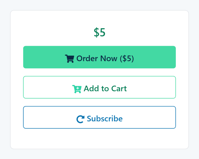 The Subscribe button under Order Now and Add to Cart on a service