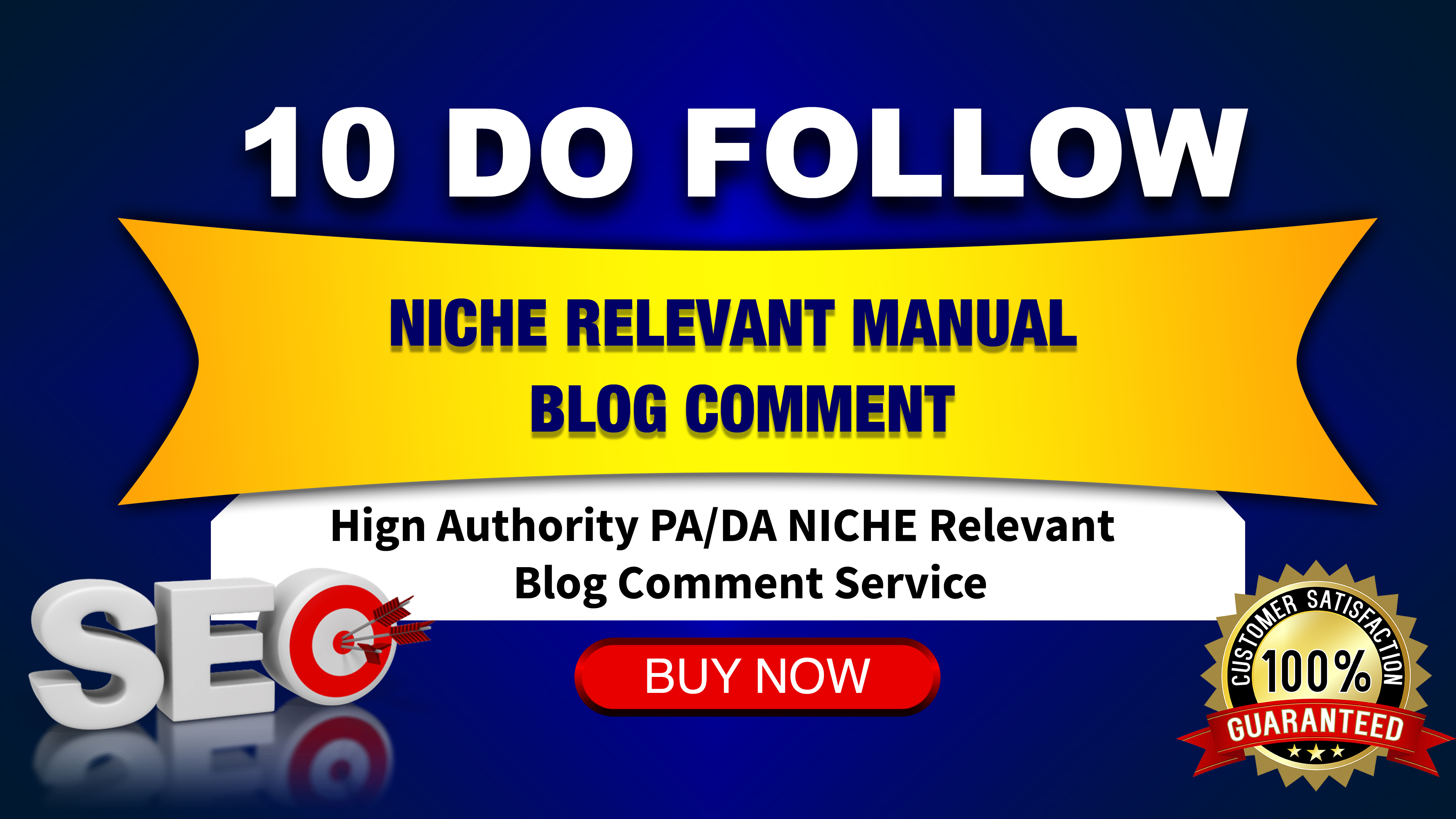 we will make 10 Niche Relevant Blog Comments all 40 DA+ domians Actual Do-follow pages 