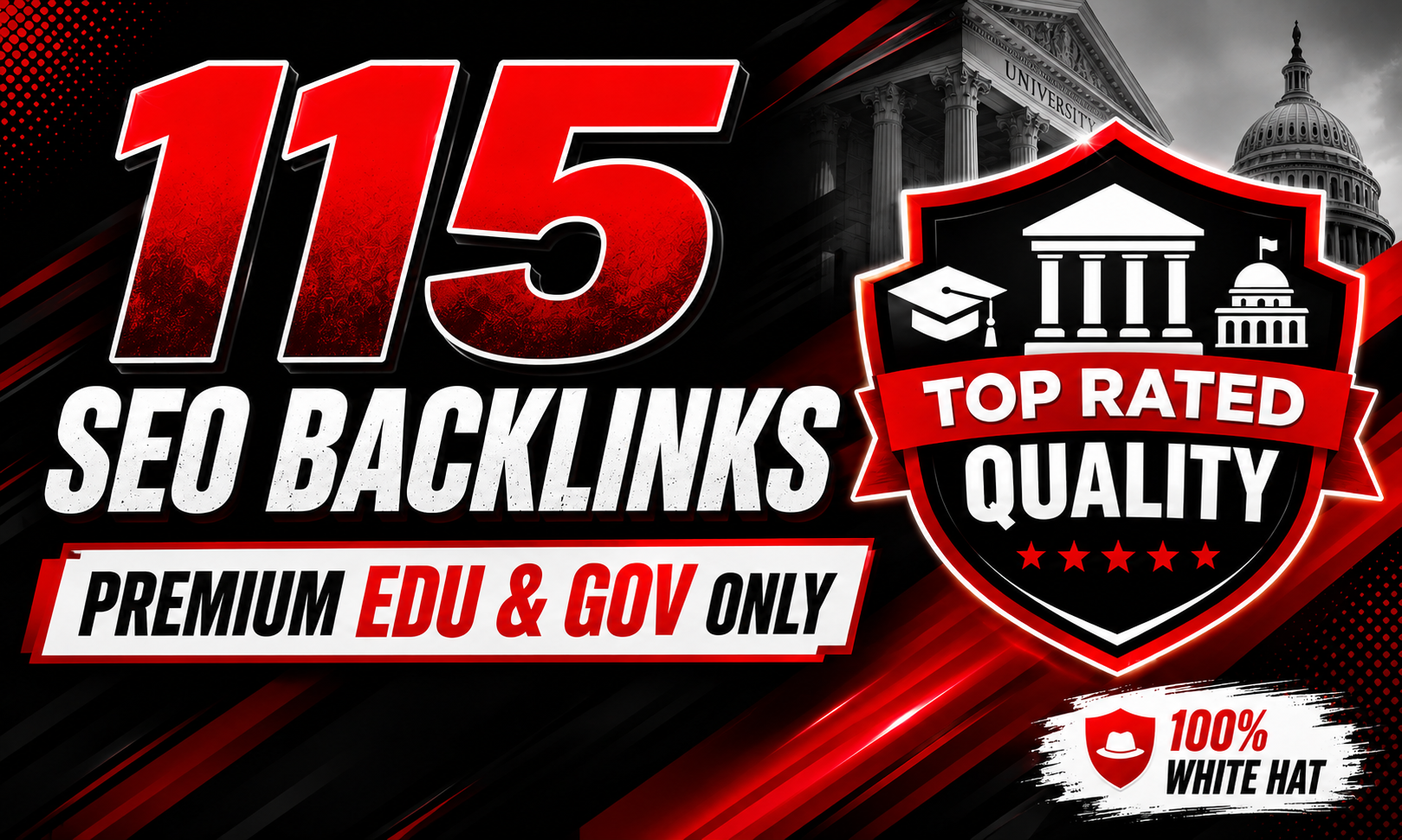 TOP Premium Quality 115 Backlinks From MIX UNI & Official Authority Links 