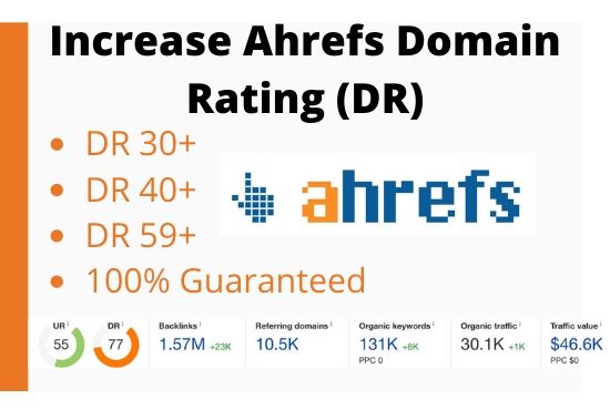 I will increase Domain Rating Ahrefs DR 50+ in 3 Weeks