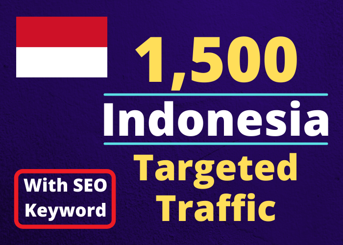 Provide You 1500 INDONESIA Country Targeted Traffic