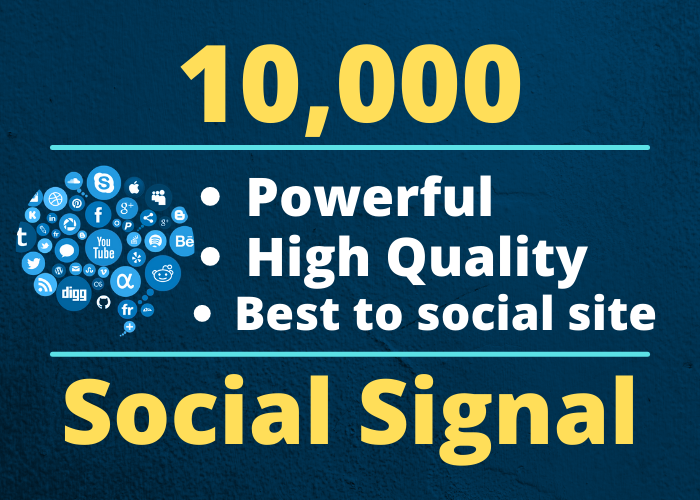 10000 High Quality PR9-PR10 Social Signals Backlink from 2 BEST Social Media website