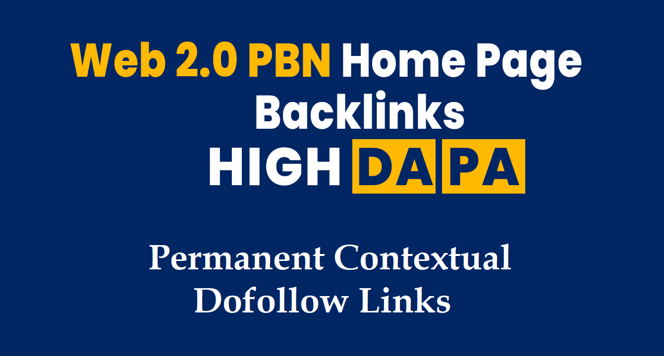 100+ PBN Web2.0 | HQ Homepage SEO backlinks