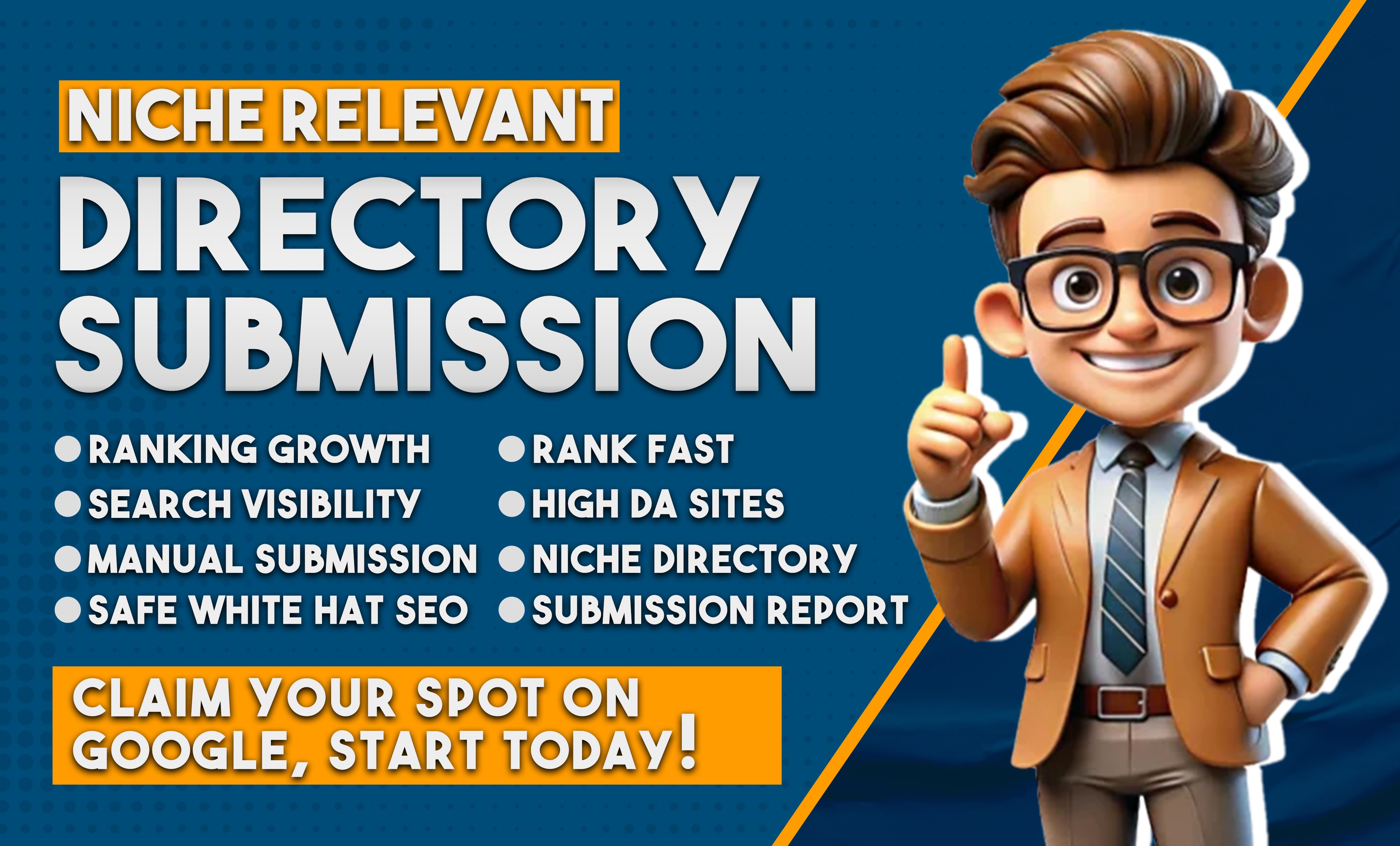 Achieve Top google Ranking with 300 High authority Directory Submission, Best off-page SEO backlinks