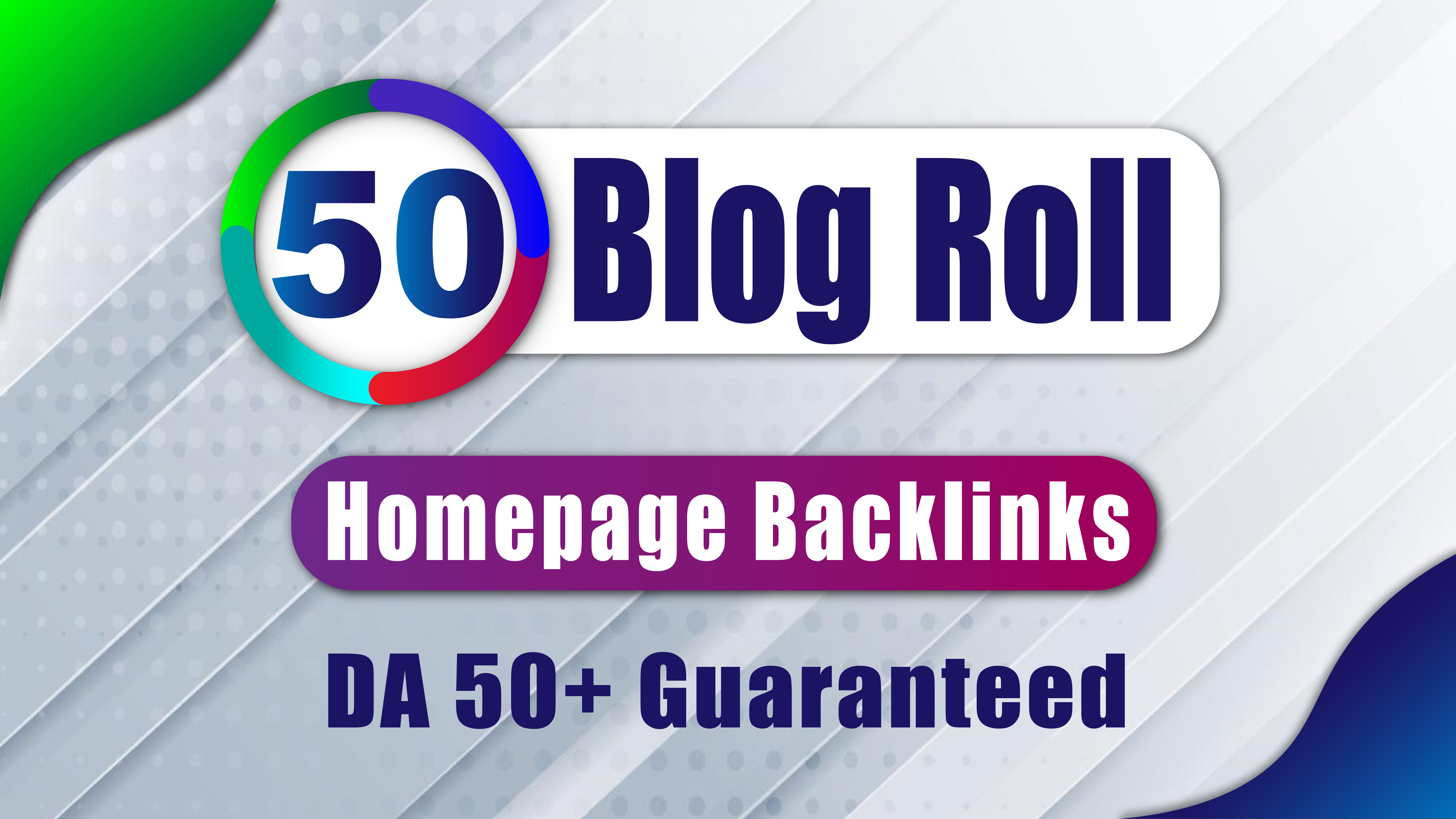 Create 50 Homepage DA50+ Blogroll Backlinks For Your Anchor