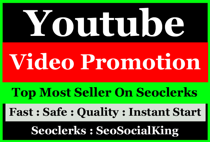 Organic High Quality YouTube Video Promotion Seo marketing