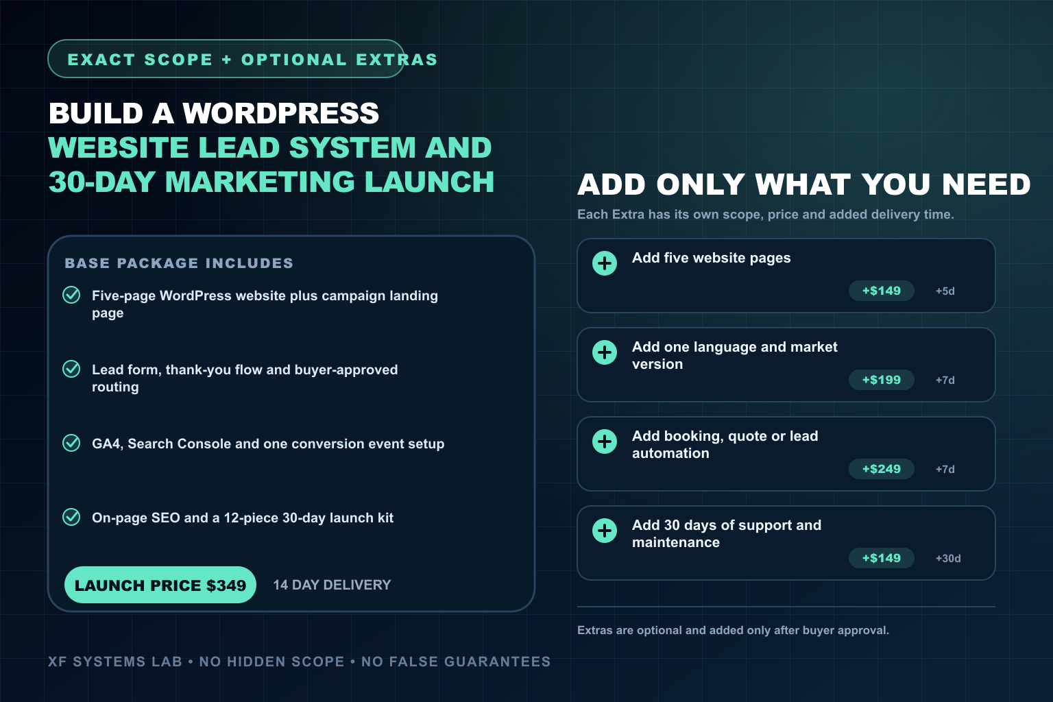 I will build a WordPress website lead system and 30-day marketing launch
