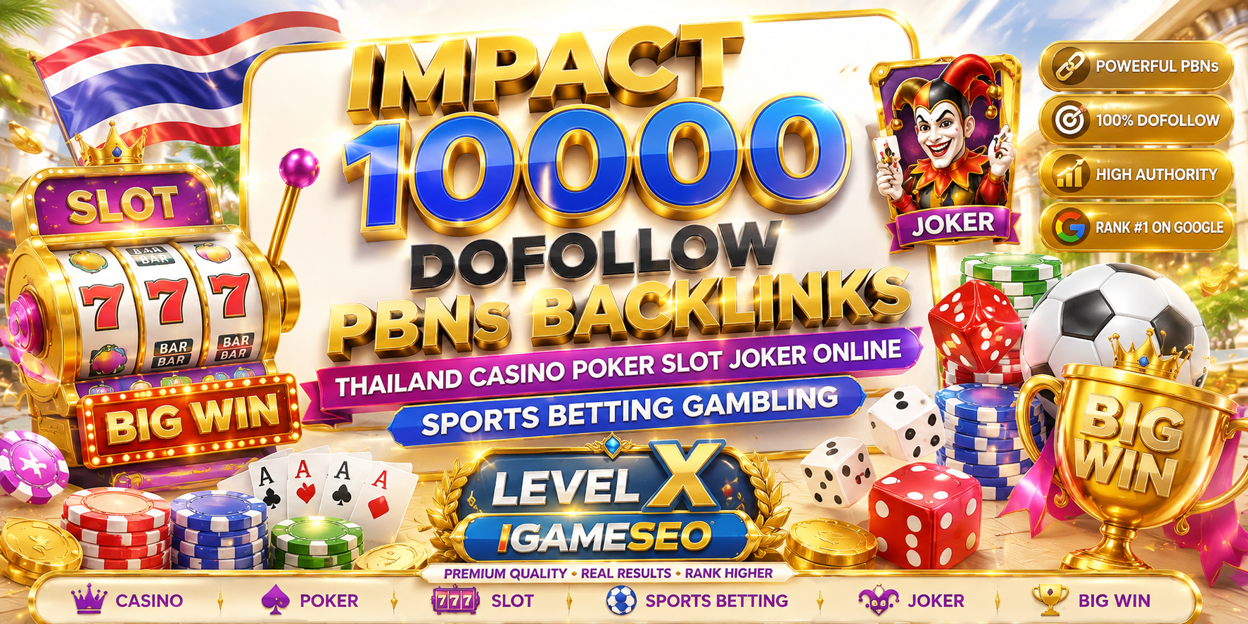 Impact 10000 Dofollow PBNs Backlinks Thailand Casino ...