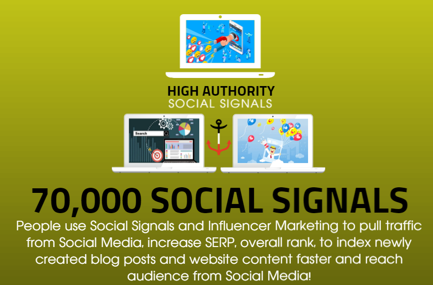 GET 70,000 SOCIAL SIGNALS, 7 SHOUTOUTS ON HIGH AUTHORITY PAGES, 7 BACKLINKS FOR TRAFFIC AND SEO RANK