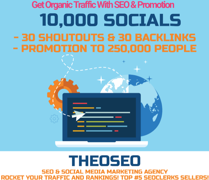 Organic Traffic for 1 month with 30 POWERFUL SHOUTOUTS, 30 BACKLINKS and 10,000 SOCIAL SIGNALS