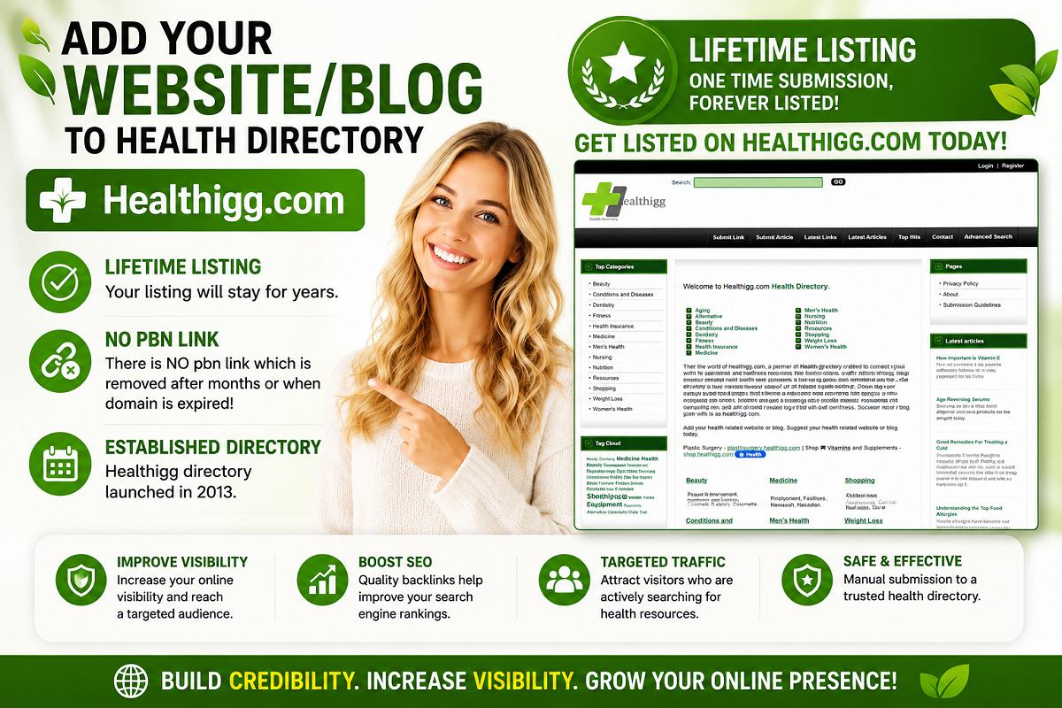 Add your website/blog to health directory - Healthigg.com