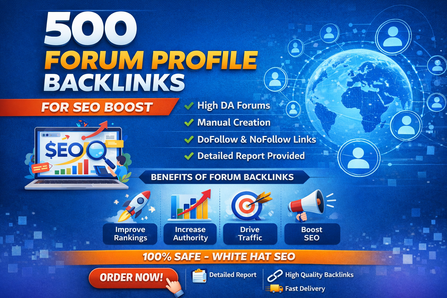 Create 500 High-Quality Forum Profile Backlinks for SEO Boost