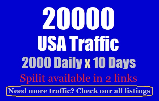 20000 USA Web Traffic for 10 days