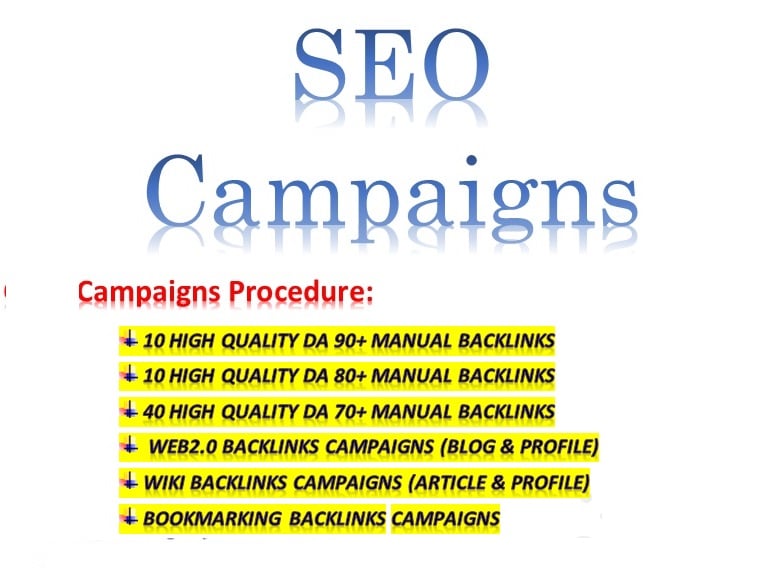 Provide SEO Campaigns Through High Quality Backlinks boost website ranking 