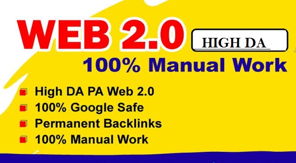 Manually create 100 powerful DA50 to 80 web2.0 contextual backlinks 500 tier 2 profiles link 