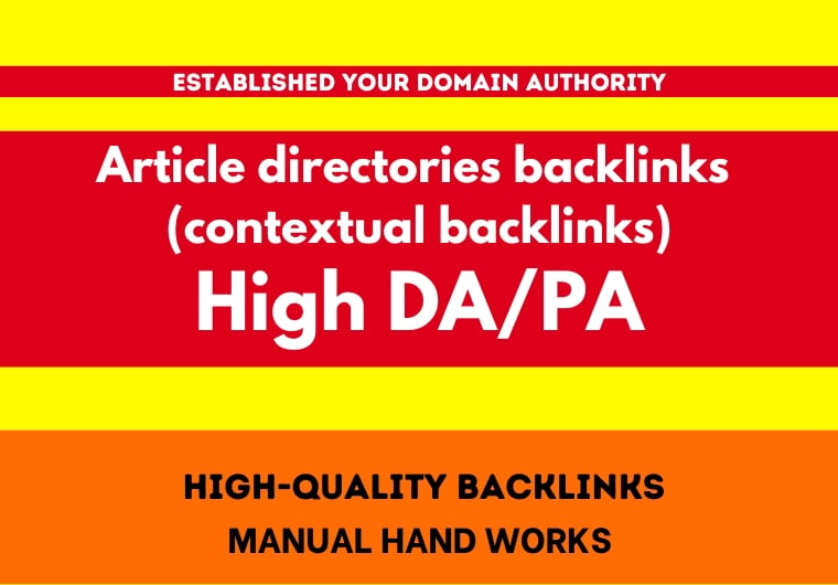 Create 300 Article directories contextual backlinks That Rank Fast with Low Competition