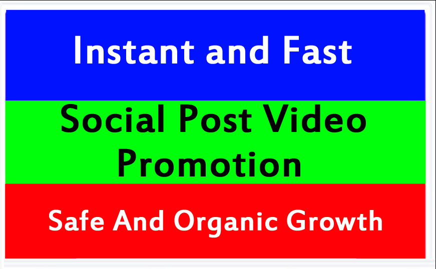 Instant Social Video and post Promotion and Marketing