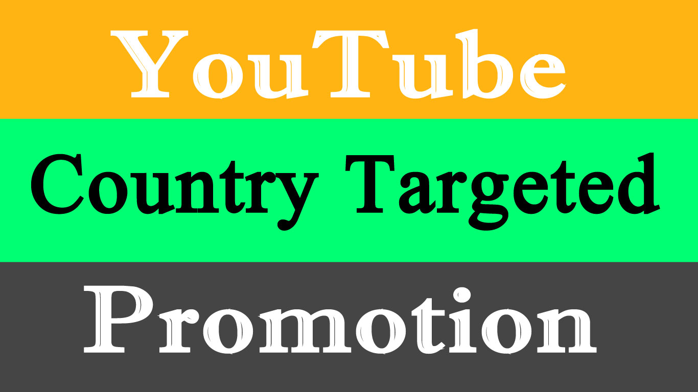 Targeted YouTube video Promotion in USA, UK, Italy, Australia, CANADA Etc with Real Marketing
