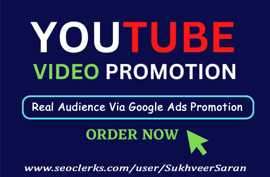 5000 YouTube Video Audience Through Google ads Promotion