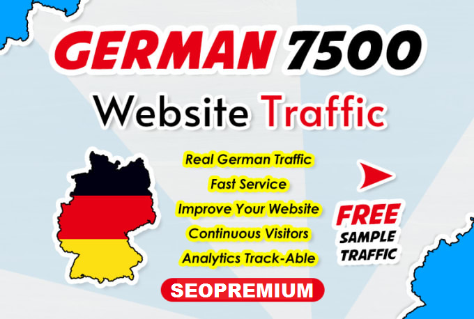 7500 Real Germany Website Traffic Visitors - Organic