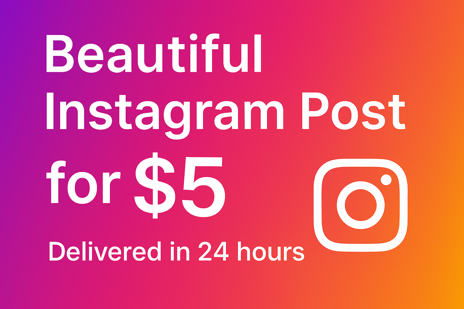 I will design beautiful Instagram post