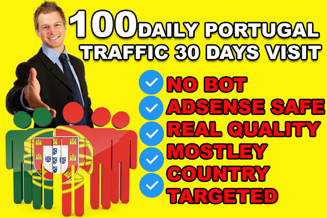 Buy Portugal Website Traffic - 100 Daily Real Visitor...