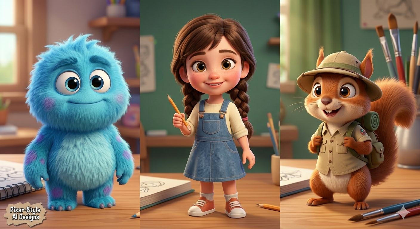 I will create High-Quality AI Illustrations and Pixar Style Character Designs