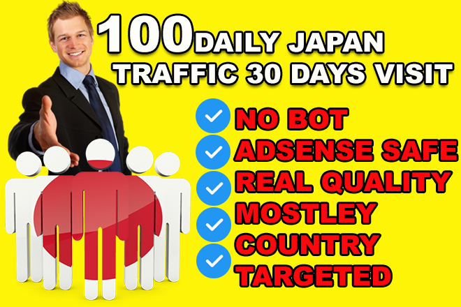 100 Daily JAPAN Website Visitors - Real Ad-Based Traf...