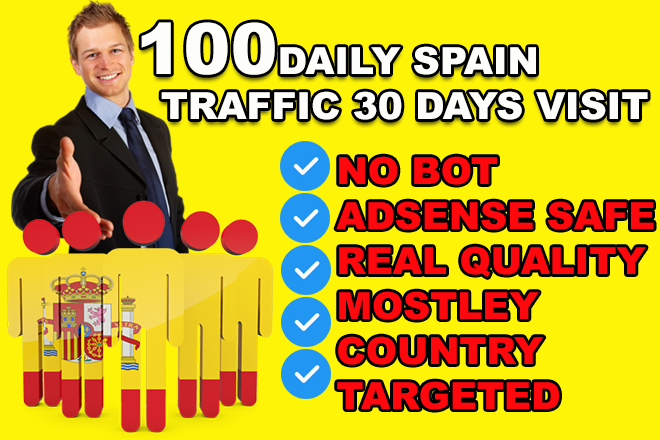 100 REAL Spain visitors DAILY to your website for 30 ...