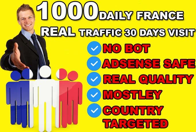 1000 Daily Website Visitors for 30 Days &ndash; France Targeted Traffic