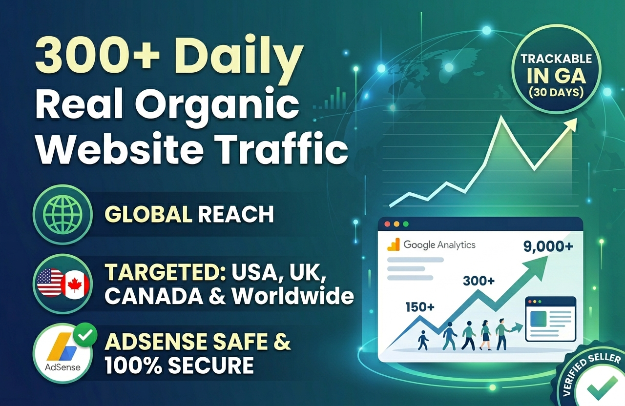 I will drive 300 high-quality,organic visitors daily to website for 30 days